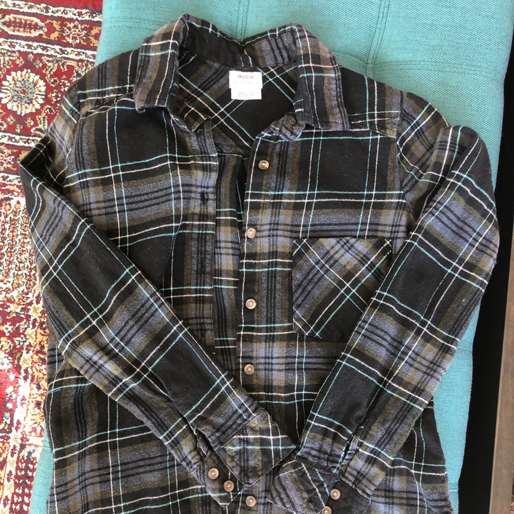 RVCA cotton button down shirt